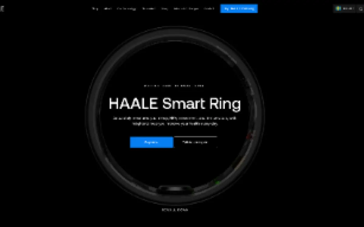 Haale smart ring ecommerce website